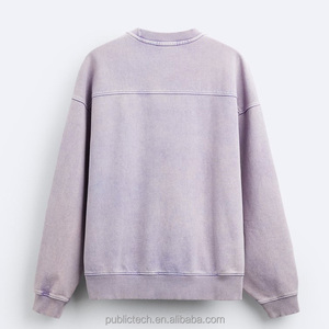 Usine couleur personnalisée Dye Sunshine sweat-shirt pour hommes 100% coton sweat-shirt imprimé de couleur unie personnalisé - Product Image 2