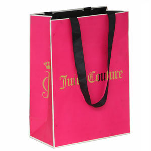 กระเป๋าใส่สินค้ากระดาษสีชมพูกว้างเหนือธรรมชาติสีโรสโกลด์ถุงใส่ของขวัญตามสั่ง - Product Image 4