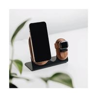 Accessoires de bureau en bois-Station de charge 2 en 1 pour montre Magsafe et téléphone, support de chargeur double