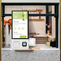 Terminal interactif à écran tactile pour la vente de billets, machine de paiement pour lavage de voitures en libre-service de 21,5 pouces, SDK de paiement 10 points pour compagnies aériennes