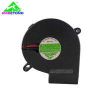 Ventilateur soufflant DC 7525 12V 24V à double roulement à billes 75x75x25mm, ventilateur centrifuge sans balais, petit turbo souffleur d'air