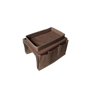 Multifunction Sofa Armrest Organizer Tray Couch Armchair Large Storage Bag With 4 Pockets