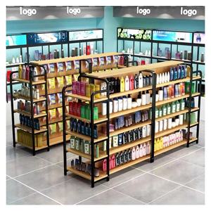 رفوف المعدات الحديثة رفوف الجندول عرض المعادن متجر بقالة رفوف السوبر ماركت الخشبية - Product Image 3