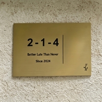 Placa de Identificación de Latón Premium con Logotipo Personalizado, Letrero con Número de Habitación de Hotel, Resistente al Agua IP65