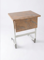 Bureau d'école moderne en bois ARSU avec plateau Verzalit, table individuelle durable pour étudiant, mobilier de salle de classe pour hôtel, tendance, garantie 2 ans