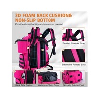 Sac à dos tactique isotherme en tissu Oxford pour équipement de pêche, avec compartiment isotherme zippé, support de canne détachable, sangle bandoulière et grand espace de rangement pour équipement