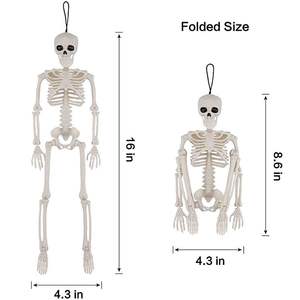 Esqueleto de 16 Pulgadas, Esqueleto Humano Realista de <span class=keywords><strong>Cuerpo</strong></span> <span class=keywords><strong>Completo</strong></span> con Articulaciones Móviles, Decoración de Esqueleto para Halloween - Product Image 3