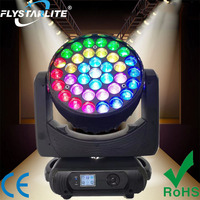Flystar 37x15W RGBW 4in1 Wash 37x15 37*15W DMX Zoom LED Wash Moving Head Stage Light pour DJ Bar Disco Scène Club