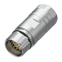 Connecteur M23 Marvtech Métal Mâle Signal Puissance Coque Droite Bouclier Étanche IP67 Automobile M12 Connecteur Femelle IEC FPM/FKM