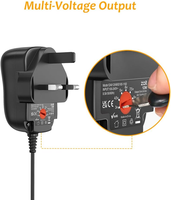 Adaptor Daya Universal 12W 3V 4.5V 5V 6V 7.5V 9V 12V Catu Daya AC DC untuk Peralatan Elektronik Rumah Tangga