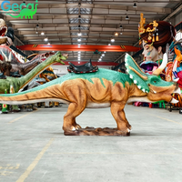Dinosaure animatronique mécanique grandeur nature à chevaucher pour parcs d'attractions, personnalisable pour sites touristiques, fabricant direct
