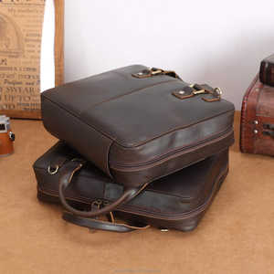 Borsa per Bibbia in Pelle Crazy Horse con Logo Personalizzato, Borsa per Laptop, Valigetta in Vera Pelle per Ufficio e Affari - Product Image 3