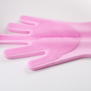 Pet bath gloves, cat <b>brushes</b>, silicone bath massage <b>brushes</b>, dog <b>scrubbing</b> gloves, dishwashing gloves - Product Image 2