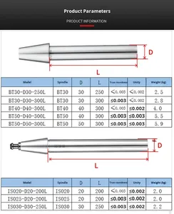 Borui Precision Lathe &amp; Milling Machine Spindle <strong>Testing</strong> Rod BT HSK Spindle Runout for Mandrel - Product Image 5