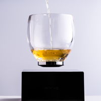 Vaso Levitante Inalámbrico Negro con Capacidad de 350 ml, Certificado CE, Desafía la Gravedad con Estilo