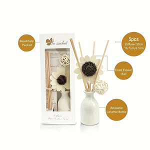 Wholesale Home Lavender <b>Aromatic</b> <b>Perfume</b> Set Porcelain Long-lasting Air Freshness 5 Volatile Stick - Product Image 3