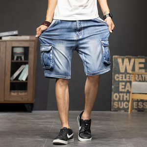 Shorts en <span class=keywords><strong>jean</strong></span> multi-poches amples pour hommes, style japonais, <span class=keywords><strong>grande</strong></span> <span class=keywords><strong>taille</strong></span>, vêtements de travail, jorts cargo pour hommes, vente en gros - Product Image 3