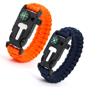 <span class=keywords><strong>Bracelet</strong></span> <span class=keywords><strong>de</strong></span> <span class=keywords><strong>survie</strong></span> personnalisé en corde avec boucle porte-clés, couteau et allume-feu 550 pour l'escalade, le camping et l'aventure en extérieur - Product Image 6