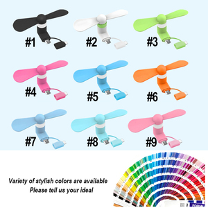 Fabrika toptan taşınabilir cep telefonu fanı kişiselleştirilmiş 2 in 1 USB MINI Fan için özel Logo ile iPhone ve Android tip-c - Product Image 2