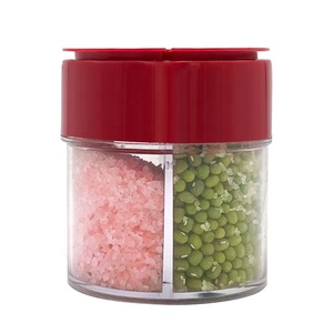 100ml plastic multi chamber spice jar spice storage/4 in 1mini multi-chamber plastic spice jars