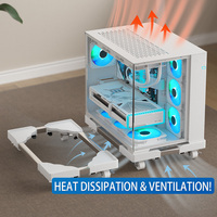 Support mobile universel rétractable robuste en PP pour tour d'ordinateur, distributeur d'eau, déplacement facile, accessoires pour la maison et le bureau