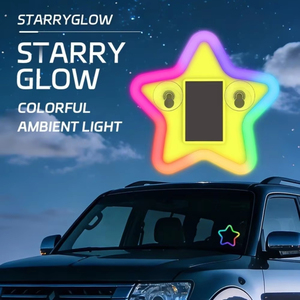 Lampe LED solaire en forme d'étoile pour décoration de fenêtre, rechargeable par USB, sans câblage, lumière d'ambiance pour l'intérieur de la voiture - Product Image 3
