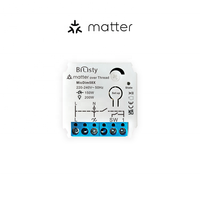 Boîtier intelligent numérique Bilihondim Matter, variateur 1 canal 200W, sans fil encastrable, portée 30m, contrôlé par Google Assistant, compact