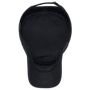 Washed Distressed Men's Cotton <b>Flat</b> Cap Breathable Sunshade Outdoor <b>Hat</b> Black - Product Image 4