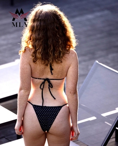 Set <span class=keywords><strong>Bikini</strong></span> a triangolo con stampa a pois Sexy costumi da bagno due pezzi Plus Size - Product Image 2