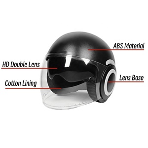 Los cascos de motocicleta de Material ABS más vendidos, <span class=keywords><strong>casco</strong></span> de estilo retro con forro de algodón, <span class=keywords><strong>casco</strong></span> de choque personalizado Unisex con salida de fábrica - Product Image 3