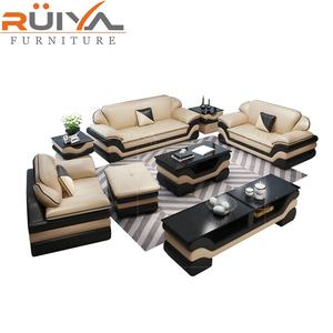 Sofá moderno de cuero para sala de estar, mueble de diseño sueco, 1 + 2 + 3, novedad de 2022 - Product Image 2