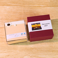 Bloc-notes 3D personnalisé, calendrier, bloc-notes Le Louvre, marque-page, ensemble de papeterie, décoration de bureau, souvenir, cadeau de Noël, cadeau d'anniversaire