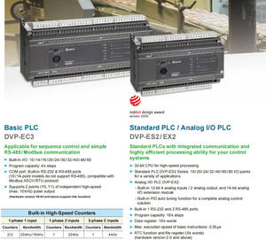 ใหม่เดลต้า DVP48ES300R PLC รีเลย์เอาต์พุต 48 จุดคอนโทรลเลอร์แบบตั้งโปรแกรมได้เดลต้าซีรีส์ - Product Image 6