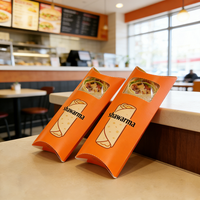Boîte à sandwich de luxe populaire en carton imprimé sur mesure, jetable, pour snacks