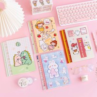 Cuaderno A5 con Encuadernación Cosida, Páginas Rayadas, Diseño de Dibujos Animados, Papelería de Alta Calidad para Estudiantes y Oficina, Opción de Regalo, Venta al Por Mayor