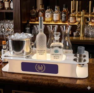 Stazione di Servizio <span class=keywords><strong>VIP</strong></span> di Lusso per Bottiglie, Espositore per Liquori in Acrilico Antiruggine, Porta Secchiello Ghiaccio in Acciaio Inox, Modello per Nightclub e Bar - Product Image 3