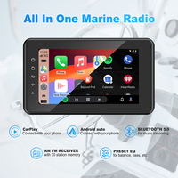 Rhythm IPX6 Unidad principal Marina impermeable Soporte de pantalla táctil de 8 pulgadas CarPlay Android Auto BT AM FM para accesorios de barcos