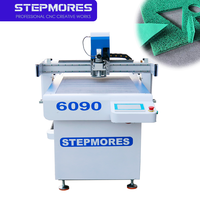 Machine de découpe CNC automatique à couteau tangentiel 6090 avec moteur servo, commande PLC et table à vide pour la découpe du cuir, du caoutchouc et de la mousse