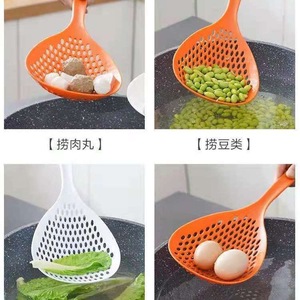 Grande cuillère passoire multifonction pour nouilles, boulettes et fondue, avec long manche en PP, lavage à la main uniquement - Product Image 4