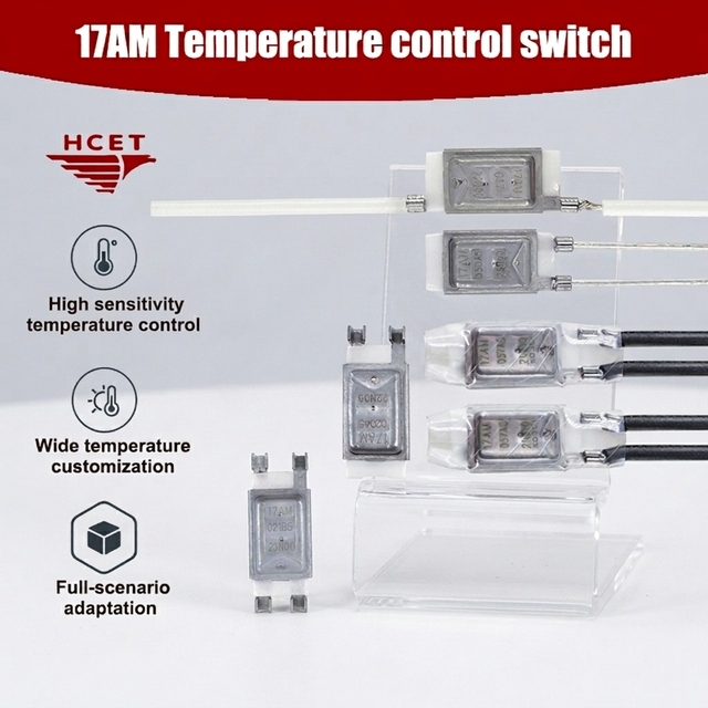 HCET 17AM Bimetal Thermal Protector AC DC Thermal Fuse for Motor Switch Accessories 17AM CD79F 17AM031A5