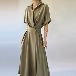 Abito Elegante in <span class=keywords><strong>Stile</strong></span> Francese per Donne, Design Distintivo, Silhouette Snellente, Vestito Midi alla Moda - Product Image 1