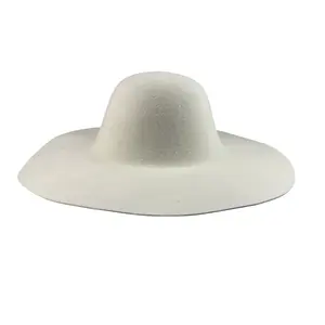Chapéu de corpo 100% lã australiana 220 gramas branco rigidez dura atacado