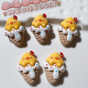 100 pièces/sac ours lapin chat <span class=keywords><strong>grenouille</strong></span> crème glacée résine breloques pour Slime Mobile étui porte-clés bricolage artisanat décoration - Product Image 4