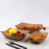 Boîte d'emballage de papier de restauration rapide biodégradable recyclable personnalisée pour gaufrage de gelée de sushi mat de stratification