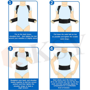 Neopren verstellbarer Rücken gürtel Schmerz stütze Haltung magnetisch Korrektur Schulter stütze Schlüsselbein Korrektur gürtel - Product Image 6