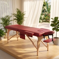 Table de massage professionnelle portable pliable en bois pour salon de beauté, idéale pour les soins du visage et des cils – Offre spéciale
