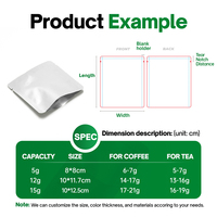 Sachets de café imprimés sur mesure, emballage plat, refermable, matériau barrière durable, prix d'usine