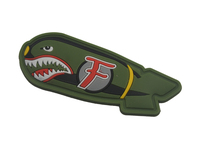 Missile 3D en forme de requin N O.F Silicone PVC étanche en caoutchouc souple requin Animal drôle Missile Patch pour chemise tactique sac bricolage