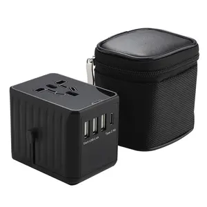 30w Travel adapter Universal Travel Adapter with 3USB & type c UK US AU EU Plug Saso CB travel adapter with pouch