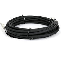 Câble de Guitare Studio Bullfighter en Cuir 6M, Double Connecteur Droit Plaqué Or, Blindage Haute Densité, Signal Clair et Anti-Bruit